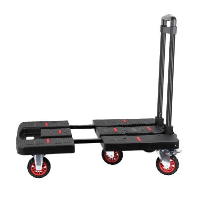 China OEM ODM Design 5 Load Folding Hand Truck Cart Super-big Wheel Ultra-fashionable Foldable Metal Bracket Easy-transport cart for sale