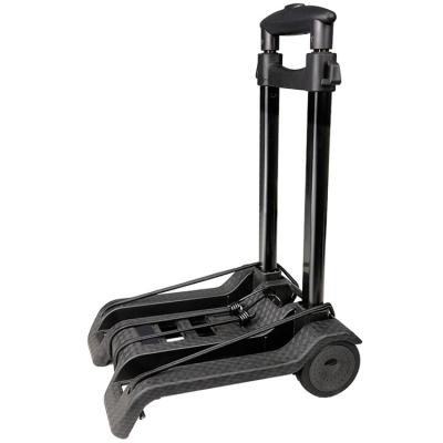 China Adjustable Portable With Wheels Telescopic Black Heavy Duty Lightweight Cart For Luggage Moving for sale