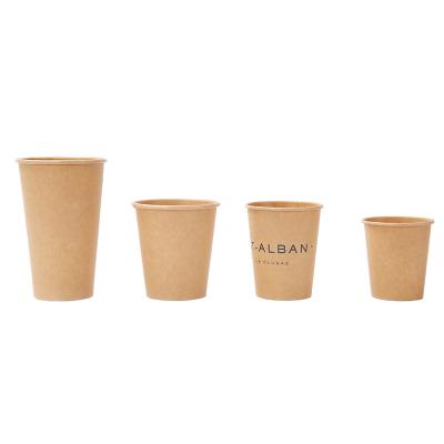 China 2021 New Arrival Biodegradable Brown Kraft Paper 2.5oz Small Single Wall Tasting Paper Tea Cup For Beverage for sale