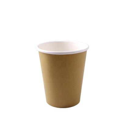 China WholesaleHot Customized Disposable Drink Wrapping Paper Customized Single Wall Paper Cup with PLA Lids for sale