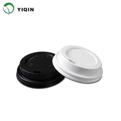 China Non Spill Wholesale 80mm Universal Adjustable Cheap Plastic Coffee Tea Paper Cup Lid Cover for sale