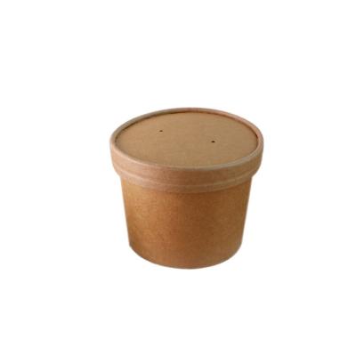 China Disposable 8OZ, 12OZ, 16OZ, 26OZ, 32OZ Disposable Custom Logo Printed Kraft Paper Cup / Bowl For Hot Soup for sale