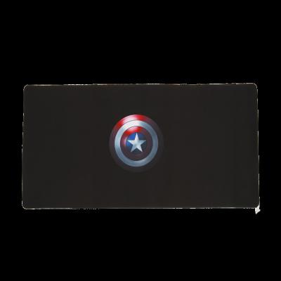 China Captain America Marvel Printed Extra Large Puddle Resistant Quilted Black Waterproof Sublimation Quilted Large Edges Gaming Mouse Pad for sale