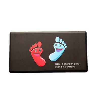 China Washable Customized Printing PU Anti-fatigue Comfort Standing Floor Mat for sale