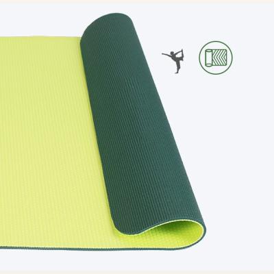 China Custom 8mm Thick Sticky Strap And Bag High Quality Yoga Mat Folding 6mm Pvctpe Pvc Double Layer PVC Yoga Mat For Yoga Support Carry Bag for sale