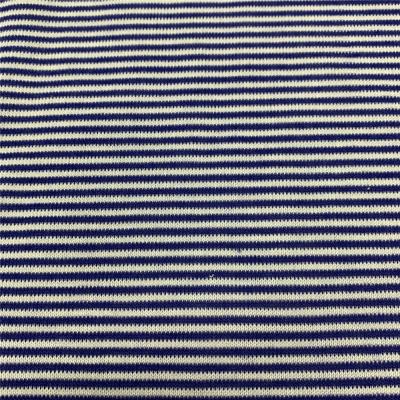 China Wholesale Blue Cotton Rayon Anti Pill Stripe Nylon Sweater Collar Cuff Knit Rib Hacci Fabric For Clothing for sale