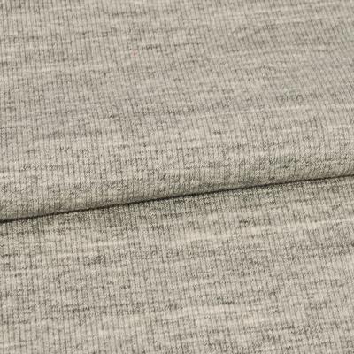 China 400GSM Rib Knit Fabric 3x1 Heather Gray 95% Cotton 5% Heavy Spandex Anti-Static Rib Fabric Wholesale for sale