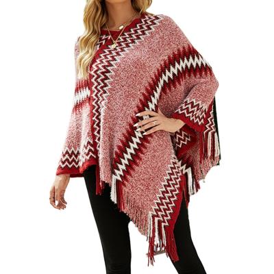 China Other In the autumn and winter of 2022, European and American foreign trade new shawl, shawl, fringed sweater, cross-border sweater for sale