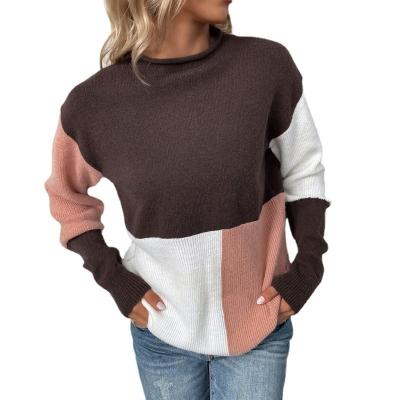 China Other Multi color matching half high neck pullover Amazon sweater Women's autumn new Europe and America cross-border knitwear for sale