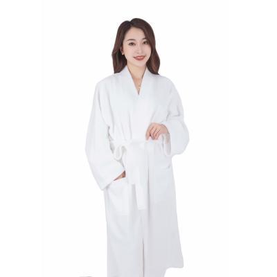 China Durable And Breathable White Bathrobe Cotton Fleece Bathrobe QUICK DRY Brand Luxury White Cut Disposable Bathrobe Hotel Kimono for sale