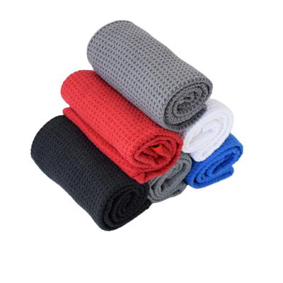 China Newest Viable Custom Golf Towel Golf Towel Upscale Microfiber 40*60cm 40*60cm Black And Many Waffle Colors for sale