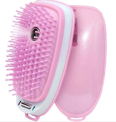 China Waterproof Professional Ionic Hair Massage Comb Brush Straightening Nano Spray Cool Down Mini Comb For Hair for sale