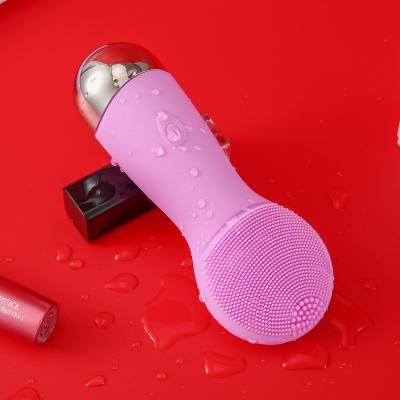 China Pigment Beauty and Personal Care Products High Profit Margin 2021 Small Hot Sun Silicone Facial Cleansing Brush for sale