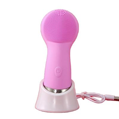 China Whitening Face Wash Instrument Silicone Acoustic Wave Facial Cleansing Instrument Electric Cordless Filling Brush for sale