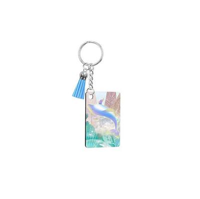 China DIY Gift Tassel Pendant Key Ring Blanks Sublimation Blank Wooden Key Chain Blanks for DIY Projects and Crafts for sale