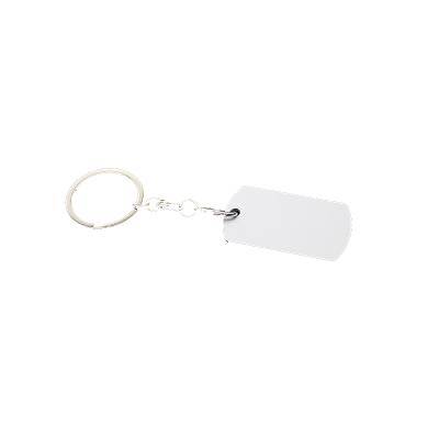 China Europe new design style single blank sublimation rectangle metal 4 color metal key chain sublimation for sale