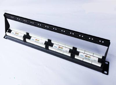 China High quality Cat6 24 port Black optical patch panel with back shelf for sale