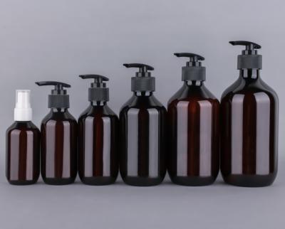 China Personal care 100ml 150ml 200ml 300ml 400ml 500ml 1000ml PE plastic pump bottle with pump for shampoo and body lotion for sale