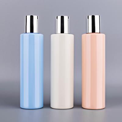 China 200ml Personal Care PET Flat Shoulder Moisturizing Water Bottle Sunscreen Lotion Bottle Cylindrical Moisture Bottle for sale