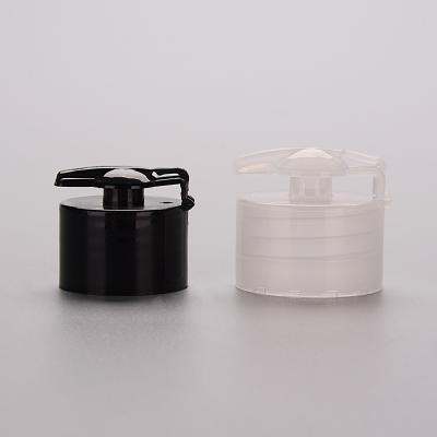 China Manufacturer Wholesale Plastic Plastic Cap Lids 24mm Non Refillable Cosmetic Packaging 28mm Flip Top Cap for sale