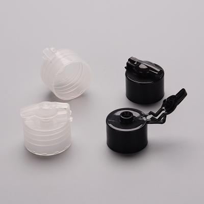 China Plastic Cosmetic Packaging 28Mm Flip Top Cap Plastic Lids 20Mm 24Mm Screw Cap White Black Not Refillable for sale