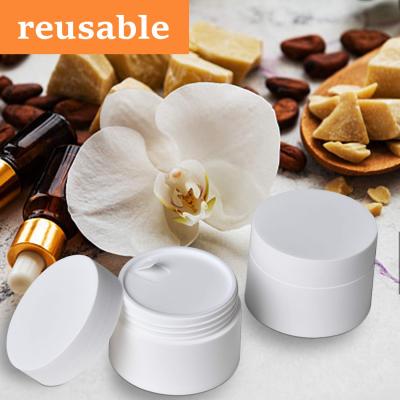 China Wholesale Leak Proof Cosmetic Packaging 100Ml White Plastic Pe 4Oz Cream Jar With Lid for sale