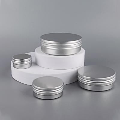 China New Product 15/30/60/120ml Aluminum Specimen Box Custom Silver Cream Portable Storage Cream Jar for sale