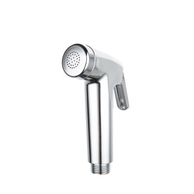 China Traditional High Pressure ABS Cloth Diaper Spray Gun Bidet Chrome Plating Wash Shower Worthless Shattaf Small Toilet Shower for sale