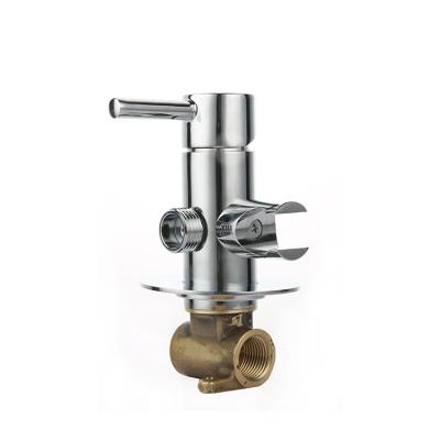 China Without sliding bar around chromed concealed wall mounted brass hot and cold water mixer with shattaf holder for sale