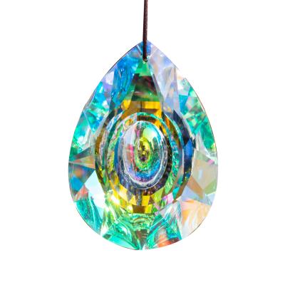 China Minimalist H&D Crystals Hanging Prism Suncatcher For Home Wedding Decor Accessories Windows Decoration 76mm Ab-color Chandelier Parts DIY for sale