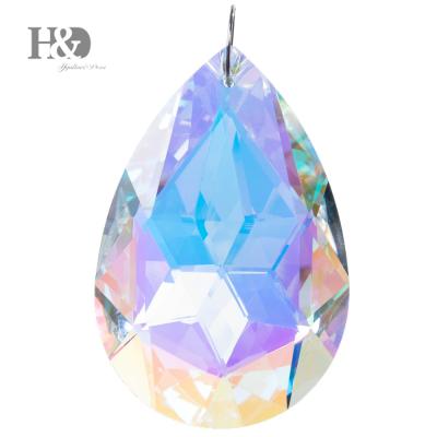 China Minimalist H&D 76mm Prisms Beads Christmas DIY Decoration Crystal Drops Chandelier Pendant Lamp Hanging Suncatcher Home Wedding Decoration for sale