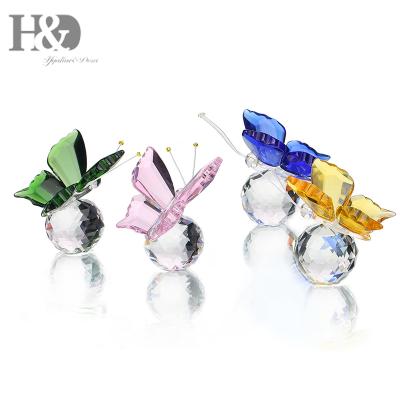 China China H&D Butterfly Group Creative Animal Crystal Gift Crystal Decoration For Home for sale