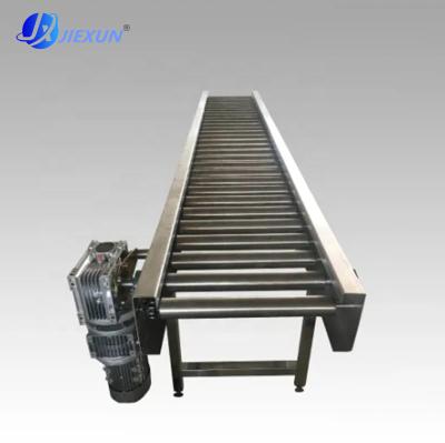 China Side Stability Unloading Roller Conveyor Manufacturing Motorized Fruit Conveyor Belt for sale