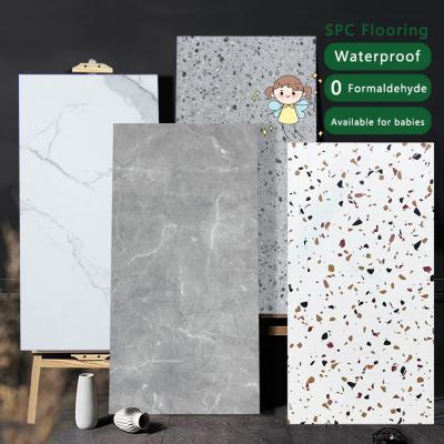 China Water Resistant Amazing Finished Commercial Stone Effect Wall Tiles Exterior Terrazzo SPC Flooring for sale