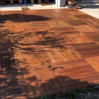 China Natural Superior Durable Ipe Solid Wood Decking and Durable Outdoor PU Plastic Composite Base Boards Flooring Tiles for sale