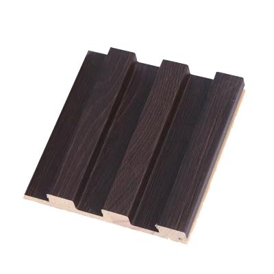 China Waterproof Moisture Proof Decorative Wood Wall Panel With Grill Wood Grain Cinnamon MDF Wall Panel for sale