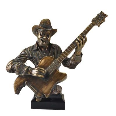 China China Resin Opens American Middle Figure Decoration Bust Music Figure Sculpture For Bar Club Creative Decorations for sale