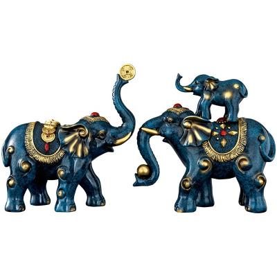 China China Resin Asian Elephant Feng Shui Gifts Vintage Souvenirs for Home Decoration for sale