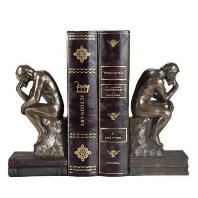 China China European Resin Opens Luxury Home Decoration Figure Bookends High-end Decoration Gifts Room Creative Thought Decor for sale