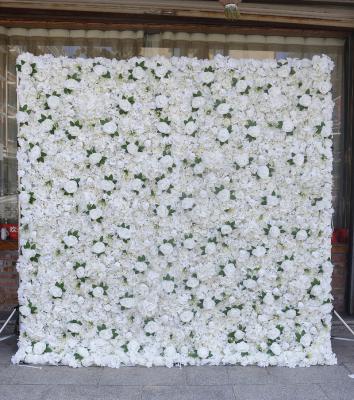 China QQ62 New Arrival Artificial Flower Wall Decorative White Flower Wall For Wedding Home Interior Decor for sale