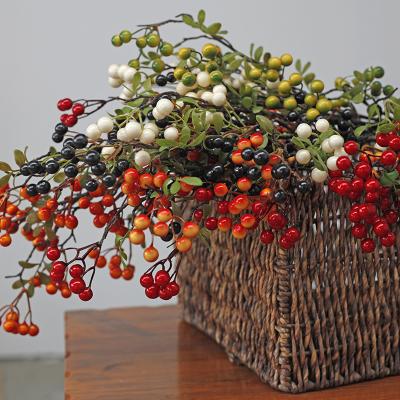 China Wholesale Christmas Artificial Red Fruit Decoration Home Fruit Fortune Moss Flower Decoration Q066 Christmas Festive Berries for sale