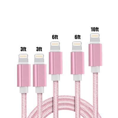 China 10ft Charging Cable for iPhone 10FT Fast Charger Cable for iPhone SE/6/7/8/XS/XR/11 PRO, 3M Aluminum Nylon Braided USB Data Sync for iPhone Charging Cable iPhone for sale