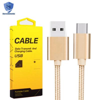 China Quick Charging Fabricate Nylon Braided Type C Cable , 3.3FT USB C Durable 2.0A USB Cable For Samsung S20/S10/S9/S9+/S8/S8+/Note 9/Note 10 for sale