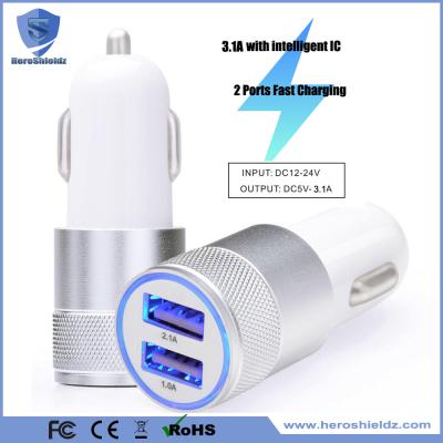 China 3.1A USB Car Charger Dual Access 3.1A Dual USB Car Charger Adapter, Fast Charging Car Charger With Dual USB Ports Mobile Phone Car Charger, Car Phone Charger for sale