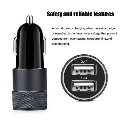 China USB Charger, 5V 3.4A Dual Port Smart Car Charger with Led Phone Car Charger, 2 USB Car Port 2 Port Car Charger for iPhone/Samsung for sale