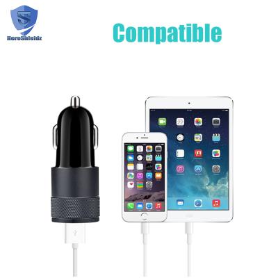 China Factory Supplier 5V 2.1A Safe/Fast Charging Universal Smart Mobile Phone Car Charger Dual Type C USB Car Charger 3.0 Charger for sale