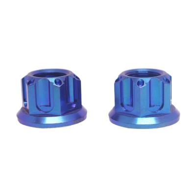 China Bicycle machinery equipment colorful titanium fancy nut alloy self-confidence car fastener M6M8M10M12 à venda