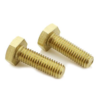 China Electricity Hex Brass Screws Hex Head Bolts Screws Copper Alloy Standard Parts M4/M5/M6/M8/M10/M12 for sale