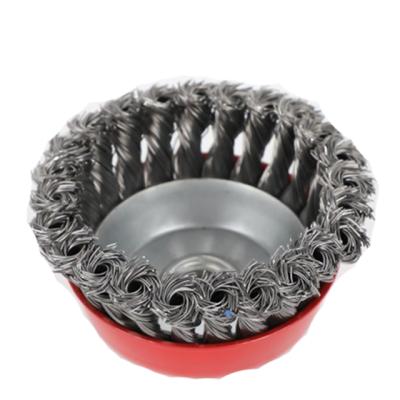 China Weld Cleaning Rough Surface Cleaning Dedicated Grinding And Rust Removal Steel Wire Wheel With Nut for sale