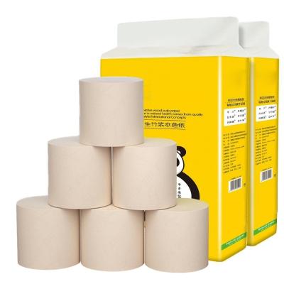 China Wholesale Eco-friendly Toilet Paper Household Toilet Paper Rolls Soft Paper Toilet Paper 4 Layers Thickening Native Bamboo Pulp for sale